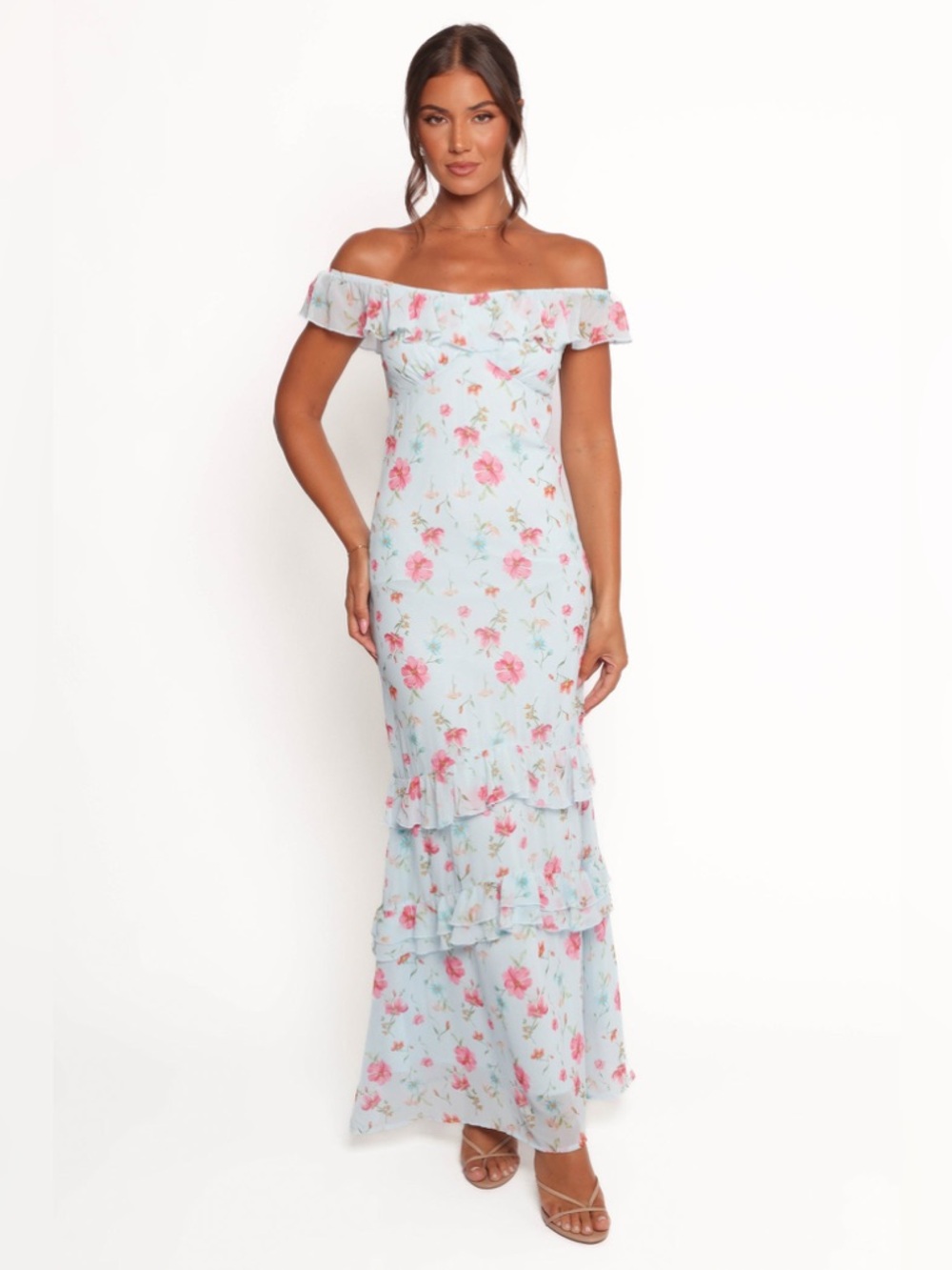 Petal & Pup Irelynn Maxi Dress Size Small
Blue Floral